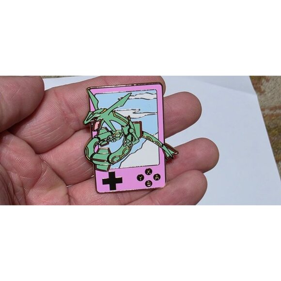 Rayquaza Game Boy Enamel Pin – Pastel Hoenn Vibe for Pokémon Collectors - Picture 4 of 6